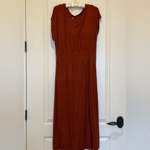 Soma Terracotta Knit Dress with built-in bra and pockets